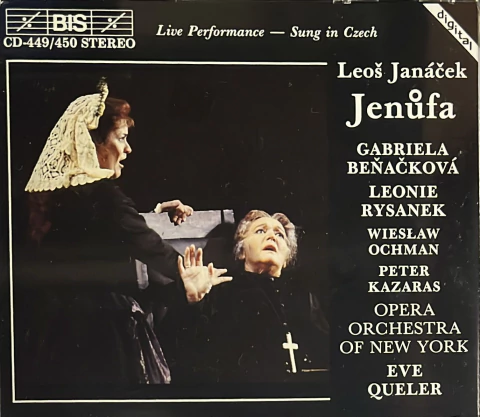 Janacek Jenufa (Completa) - Benackova-Rysanek-Ochman-Kazaras-New york Opera O/Queler (2 CD) - comprar online