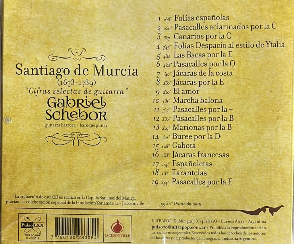 Musica instrumental guitarra schebor (g) - g. schebor (guitarra barroca) (3 cd)