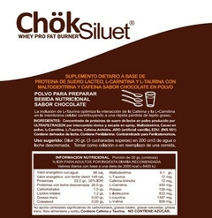 Suplemento En Polvo Perdida De Peso 300gr Chök Siluet Sabor Cacao en internet