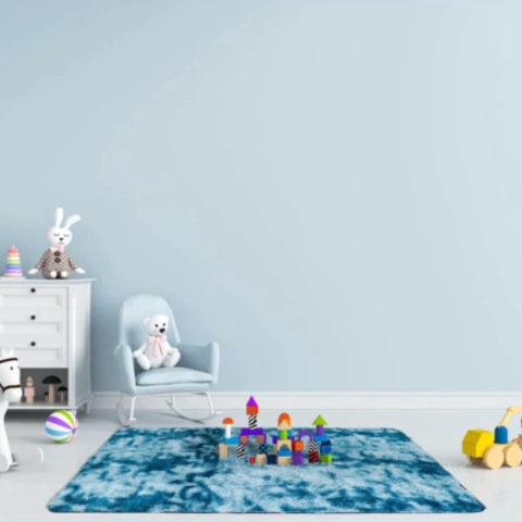 Tapete para Sala Prizi Felpudo Tie Dyed - Azul - 150x200 cm