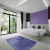 Tapete para Sala Prizi Felpudo - Roxo Escuro - 150x200cm