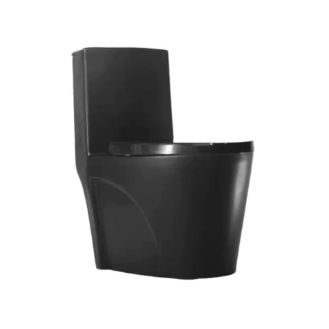Vaso Sanitário Monobloco Prizi Royal Cerâmica com Kit Completo e Caixa Acoplada - 2081 - Preto Fosco