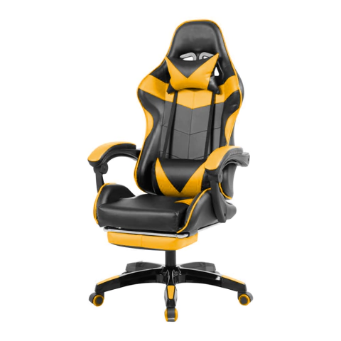Cadeira Gamer Amarela - Prizi - JX-1039Y