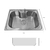 Cuba Pia Gourmet Luxo Prizi Aço Inox 201 42x60cm Kit Completo - 6042 - Prizi | O melhor para sua casa com entrega para todo o Brasil