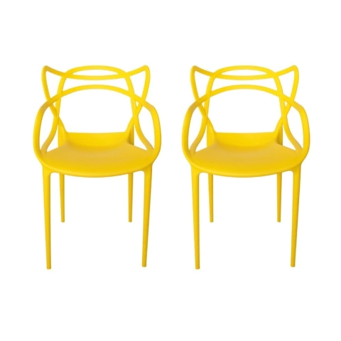 Kit de 2 Cadeiras Prizi Allegra E80 Amarela