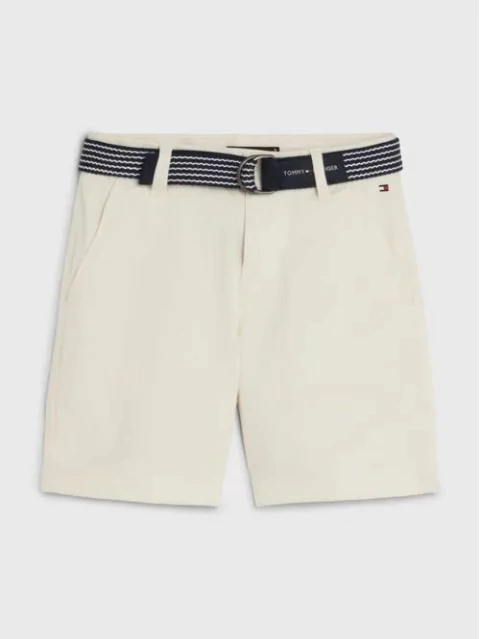 BERMUDA SARJA SOCIAL COM CINTO OFF WHITE