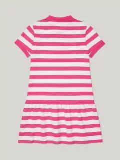 Vestido Polo Rosa Listrado Tommy Hilfiger - Gih Baby Importados