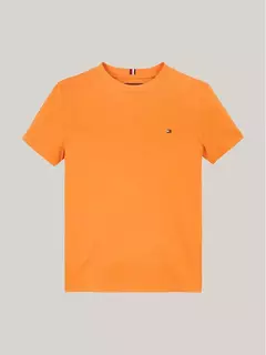 Camiseta Básica Laranja Gola Redonda Tommy Hilfger - Gih Baby Importados