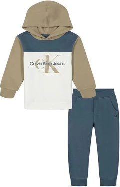 CONJUNTO CALVIN KLEIN COLORBLOCK COM CAPUZ EM MOLETOM FLANELADO - comprar online