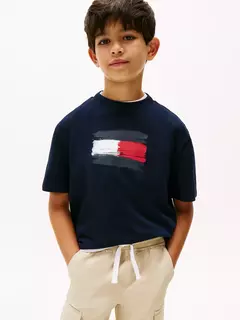 Camiseta Tommy Hilfiger Bandeira Azul Marinho