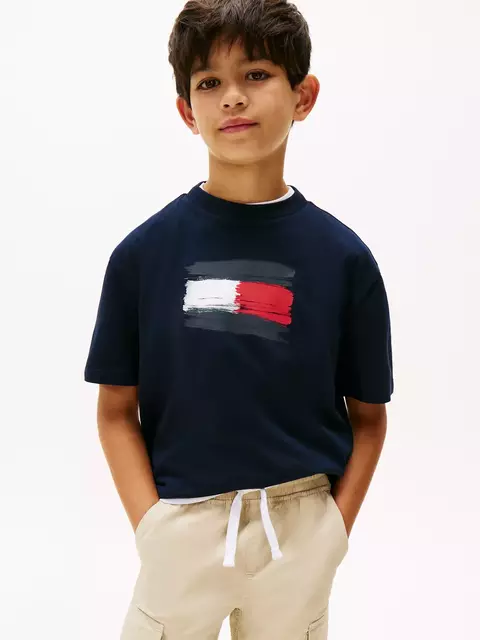 Camiseta Tommy Hilfiger Bandeira Azul Marinho