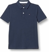 Camiseta Polo Cinza Lisa com Detalhes Tommy Hilfiger