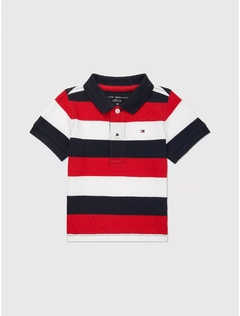 Camiseta Polo Listrada Tommy Hilfiger