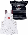 Conjunto Jardineira + Blusa Estampada Tommy Hilfiger