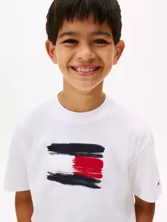 Camiseta Tommy Hilfiger Bandeira Branco - comprar online