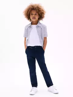 Calça Chino Strech Tommy Hilfiger Azul Marinho