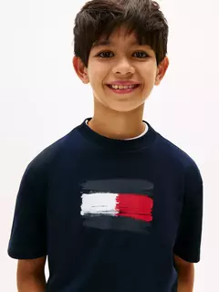 Camiseta Tommy Hilfiger Bandeira Azul Marinho - comprar online