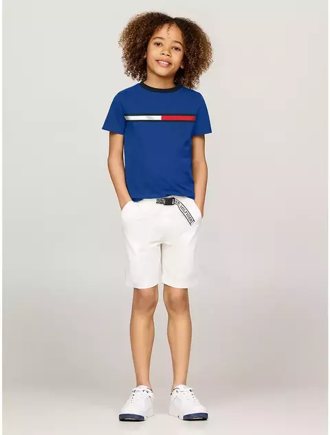 Camiseta Tommy Hilfiger escrito bordado Azul