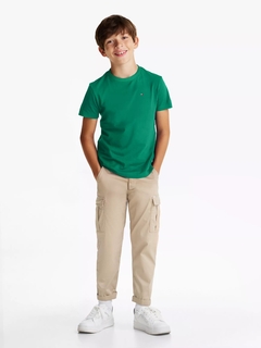 Camiseta Básica Verde Gola Redonda Tommy Hilfger