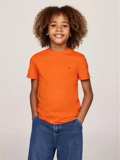 Camiseta Básica Laranja Gola Redonda Tommy Hilfger - comprar online