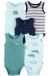 Kit Body Regata Estampa Tartarugas Carter's