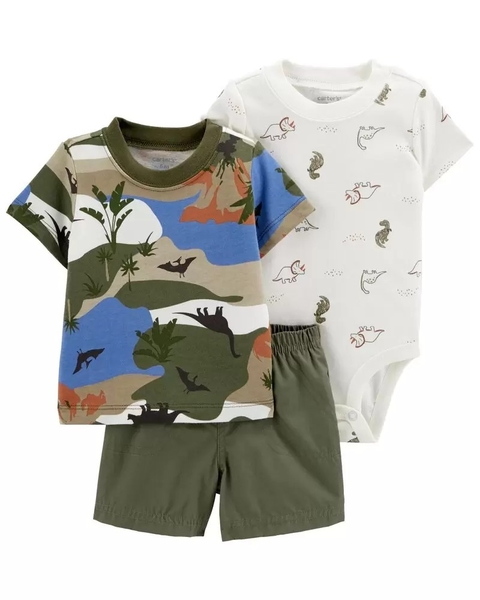 Trio Carter's Estampa Exercito