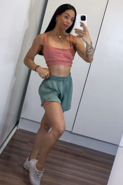 CONJUNTO SHORT DUPLO • ROSA/VERDE ÁGUA - comprar online