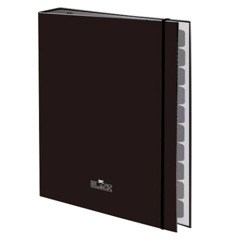 Fichário Dac All Black Universitário Com Elástico 48 Fls