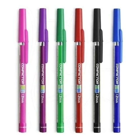 Caneta Esferográfica Compactor 07B 1.2 Grossa - comprar online