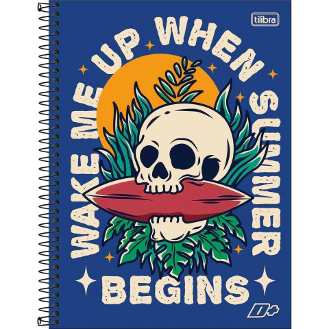 Caderno Espiral Univ. 20 Matérias D+ Wake Skull 400 Folhas - comprar online