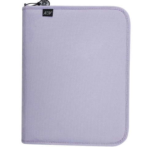Fichário Universitário Lilás Com Zíper Acp - comprar online