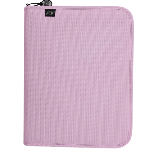 Fichário Universitário Rosa Com Zíper Acp - comprar online