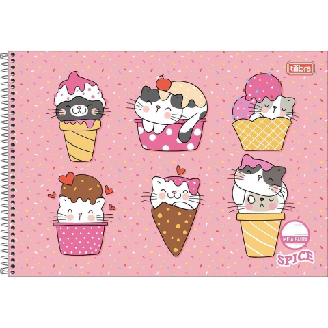 Caderno Meia Pauta Horizontal Spice Fem Tilibra 40 Folhas - comprar online