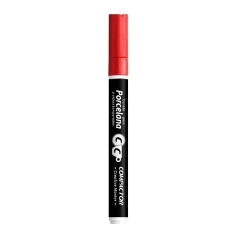 Caneta Creative Marker Porcelana Compactor Vermelho - comprar online