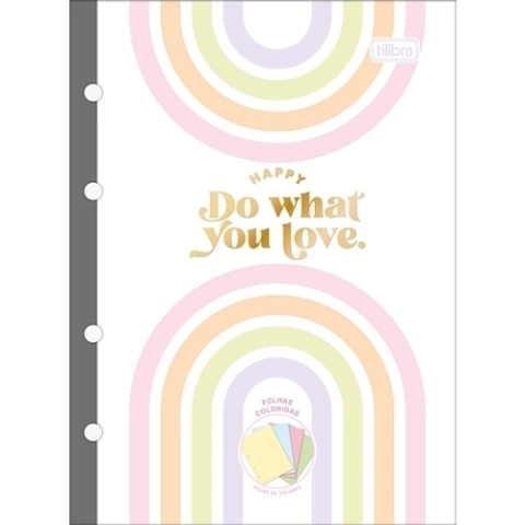 Bloco De Fichário Colegial Happy Colors 4 Furos 80 Folhas