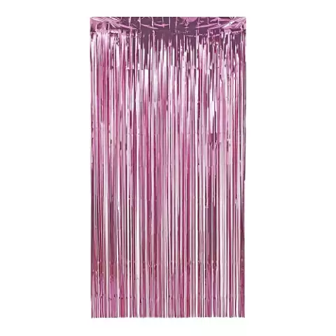 Cortina Metalizada Decorativa 1x2m Rose