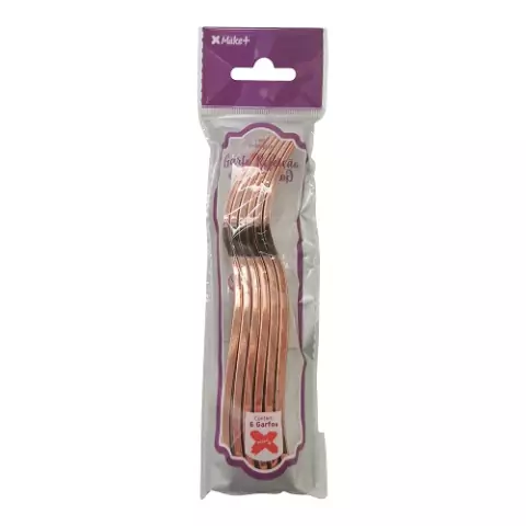 Garfo Para Refeição Descartável Festa Luxo Make + 6 und