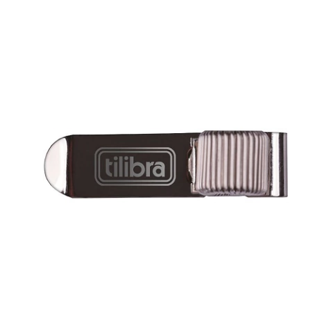 Porta Caneta Pen Loop Clip Prata Tilibra