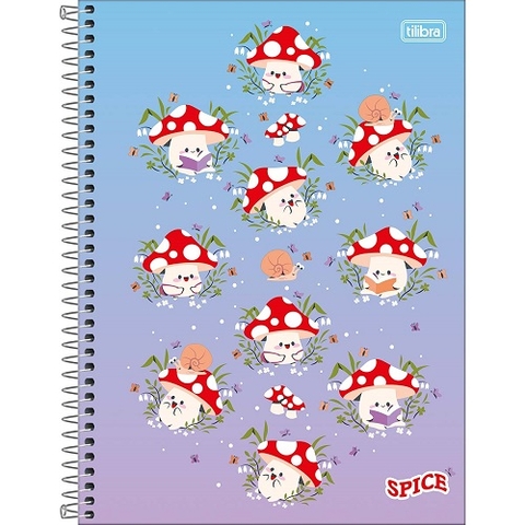 Caderno Espiral Univ. 20 Matérias Spice 320 Fls Cogumelo