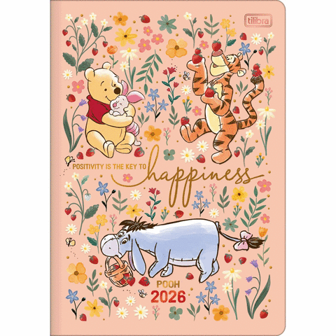 Planner Mensal Pooh Flexível Grampeado 20 Fls 2026 Tilibra - comprar online
