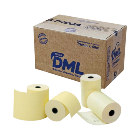 Bobina Térmica 79x40 1 Via Amarela 48g Caixa C/30 Unidades - comprar online