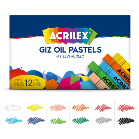 Giz Pastel Oleoso Cis 12 Cores - comprar online