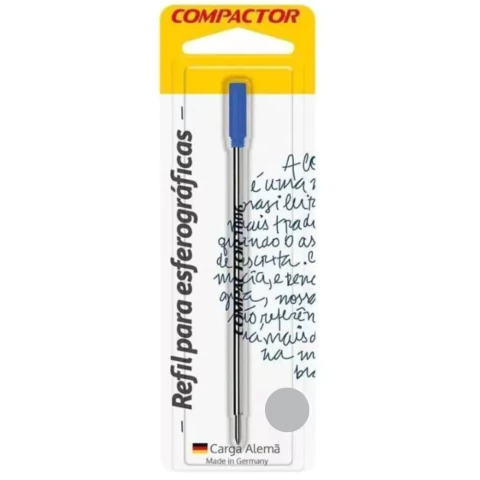 Refil Caneta Esferográfica Metal 1006 F Compactor Azul - comprar online