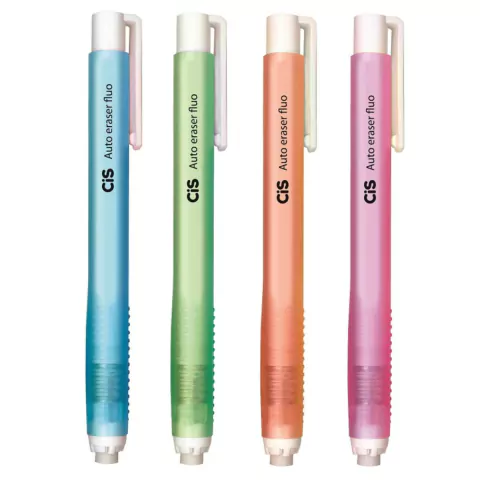 Caneta Borracha Auto Eraser Cis Er20 Fluo Colors Kit C/4Unds