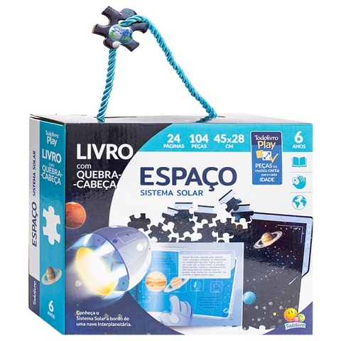 Livro Box Espaço + Quebra Cabeça 104 Peças Todolivro
