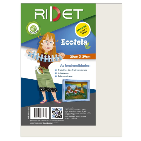 Tela Para Pintura Ecotela 20x29 Papel Reciclável Ridet - comprar online