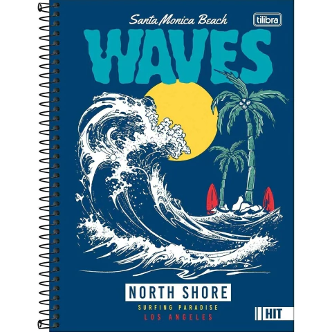 Caderno Espiral Univ. 20 Matéria Hit Masc 320 Fls Surfing - comprar online