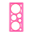 Régua Plástica Espirógrafo 20cm Rosa BRW - comprar online