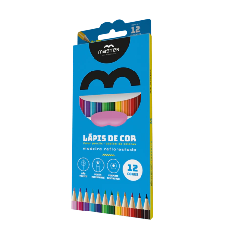 Lápis De Cor Master 12 Cores