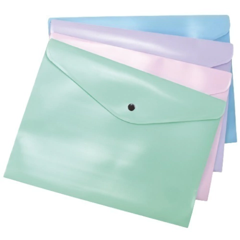 Pasta Plástica Envelope Com Botão A4 Dello